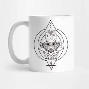 Geometric hamsa Mug